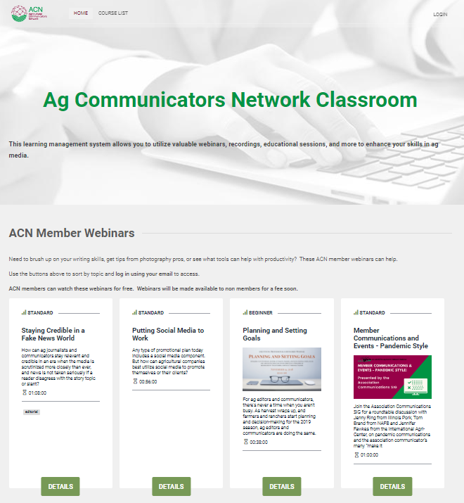 ACN LMS Screenshot