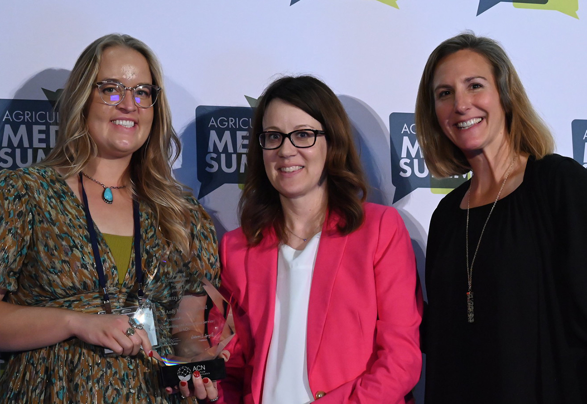 Betty Haynes receiving her award