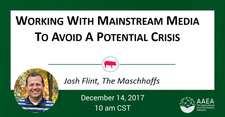 Webinar: Working with Mainstream Media to Avoid a Potential Crisis