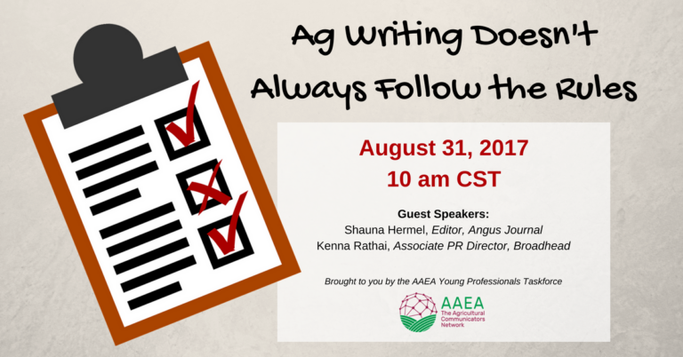 Webinar: Ag Writing Doesn’t Always Follow the Rules